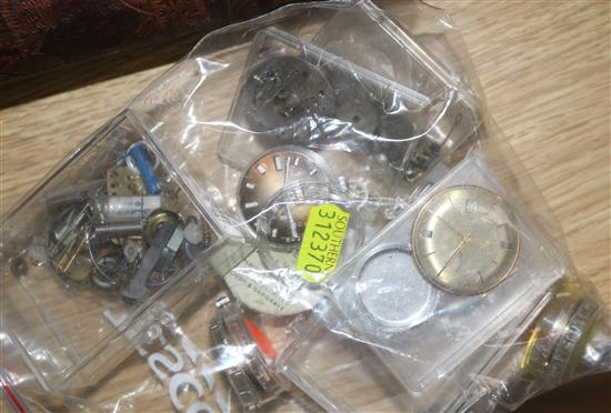 A box of watch parts